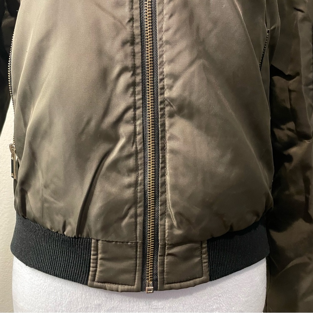 Zara Basic Olive Green With Black Trim Women's Bo… - image 6